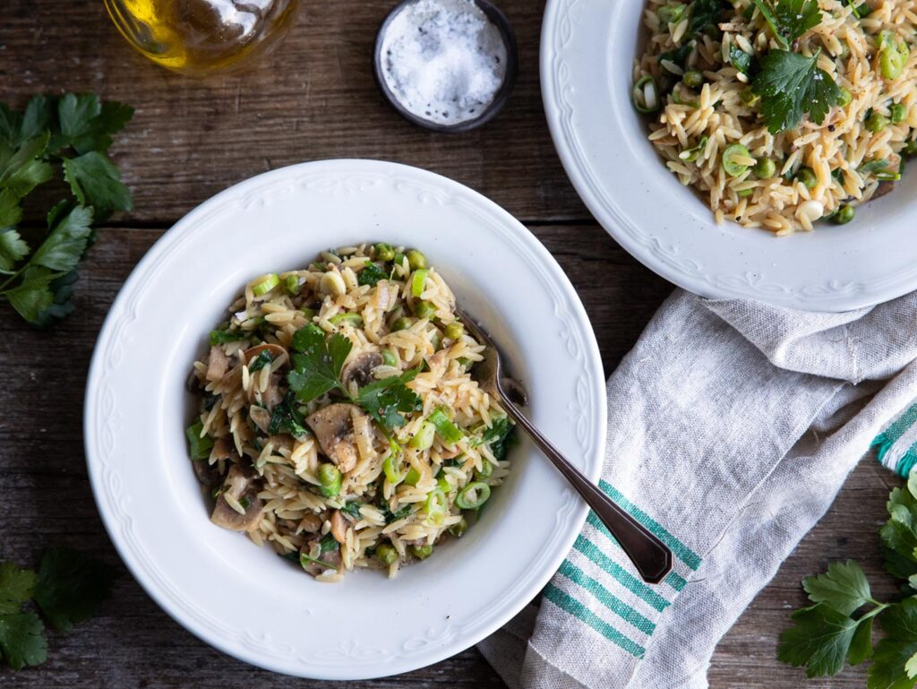 Mushroom & Pea Orzo