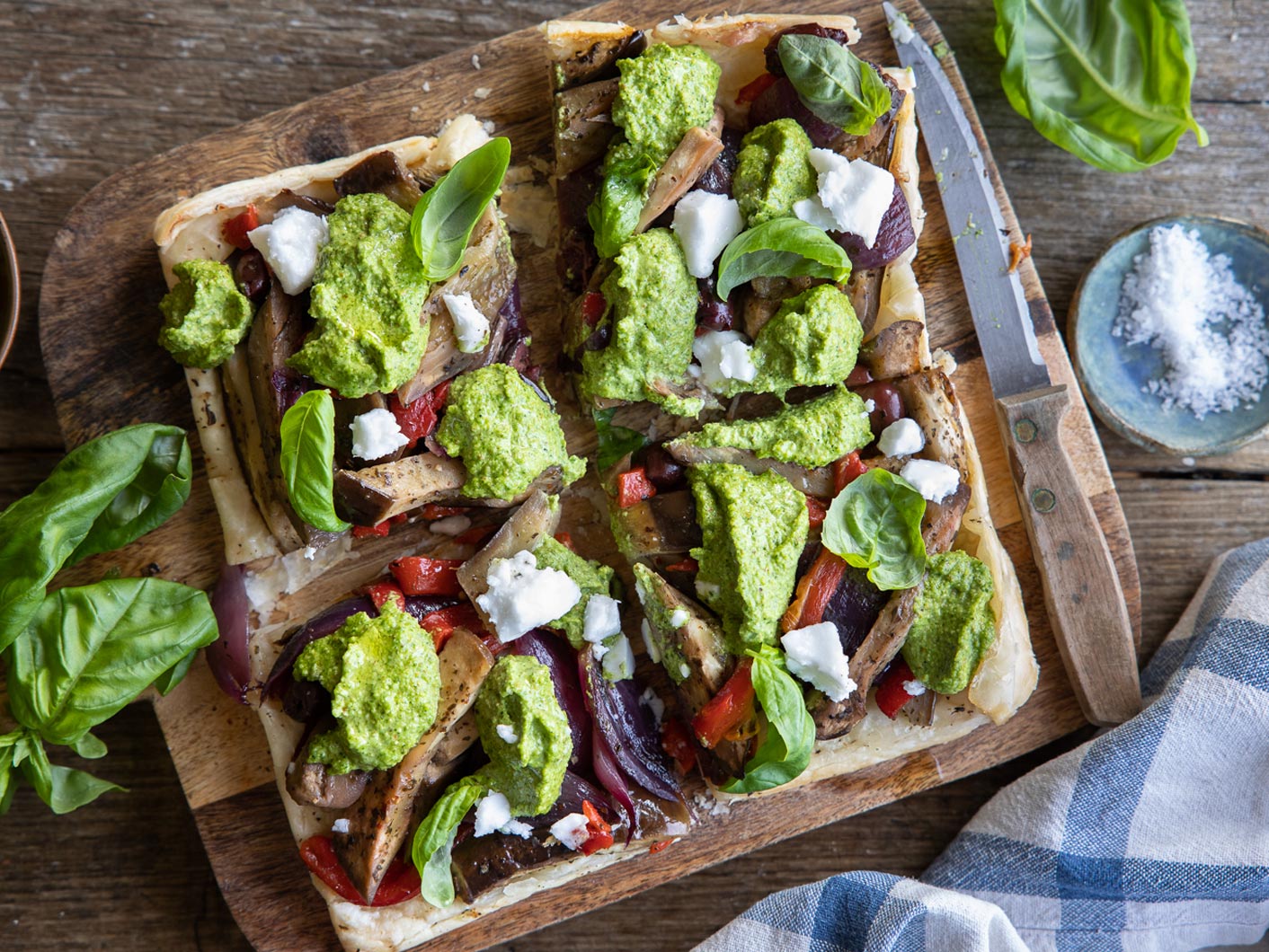 Upside Down Puff Pastry Pizza