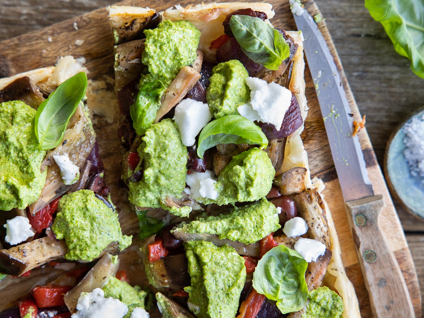 Upside Down Puff Pastry Pizza