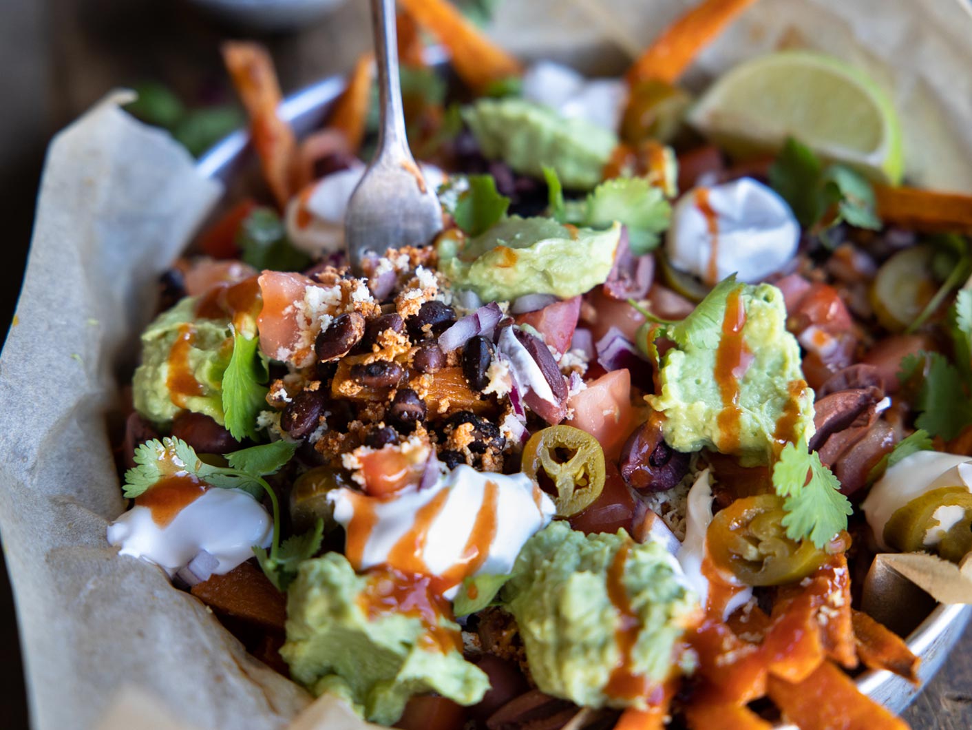 Nacho Loaded Sweet Potato Fries