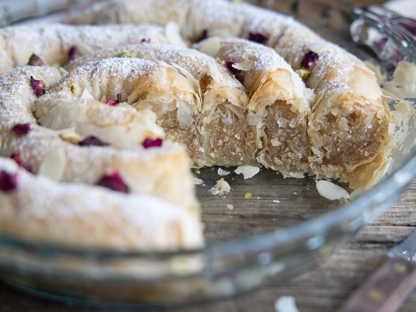 Moroccan Snake Cake (M'Hanncha)
