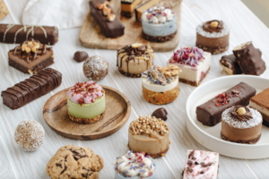 A spread of delicious vegan sweet treats