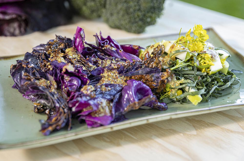 Vegan BBQ ideas: Grilled Cabbage Skewers with Country Slaw