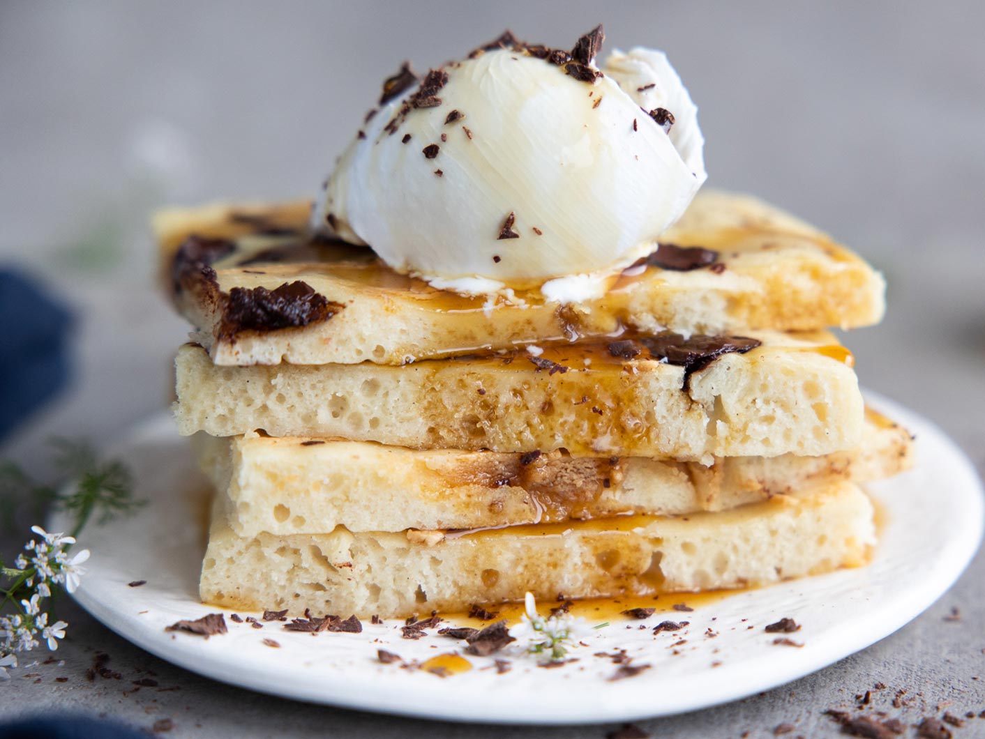 Peanut Butter & Choc Chip Sheet Pancakes